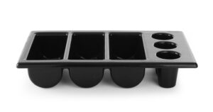 Box na príbory -530x325x105mm | Hendi 552360 disponuje 3 priehradkami na kávové lyžičky, čajové lyžičky, vidličky na zákusky a 3 priehradkami na príbory.️