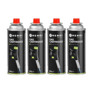 Butánová náplň - 4 kusy | Hendi 199039 je vhodná pre prenosný plynový sporák (147610) a horák crème-brûlée (198216) a v balení sa nachádzajú 4 kusy.