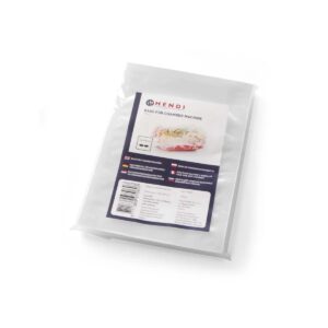 Vrecká, sáčky na vákuové balenie 140x200mm, balenie 100ks, z viacvrstvového bariérového filmu: PAPE nylon / polyetylénu, ktorý má hrúbku 65 mikrónov.