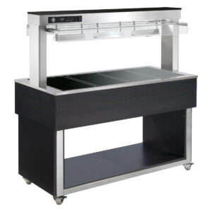 Ohrevný vozík 3x GN 1/1 - sklokeramický | TR-BROWN PLUS3 - vhodný na ohrievanie rôznych jedál pripravených za tepla.