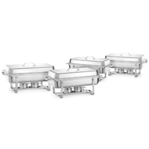 Set 4ks - Chafing dish GN 1/1 | Hendi 238837 je praktickým riešením do každej reštaurácie alebo bufetu, nakoľko umožňuje udržiavať podávané pokrmy teplé.️