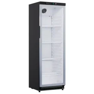 Chladiaca skriňa - 400 l - sklenené dvere - čierna | Maxima 09405020