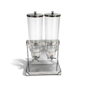 Dvojitý dávkovač cereálií - 2 x 7 L - nerez | Gastrokitchen je ideálny do bufetov a samoobslužných zón – hygienické dávkovanie müsli a sypkých potravín.