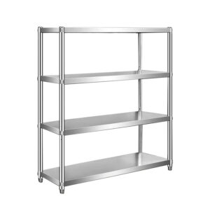 Nerezový regál 150 x 50 x 155 cm štvorpolicový 2 | Gastrokitchen