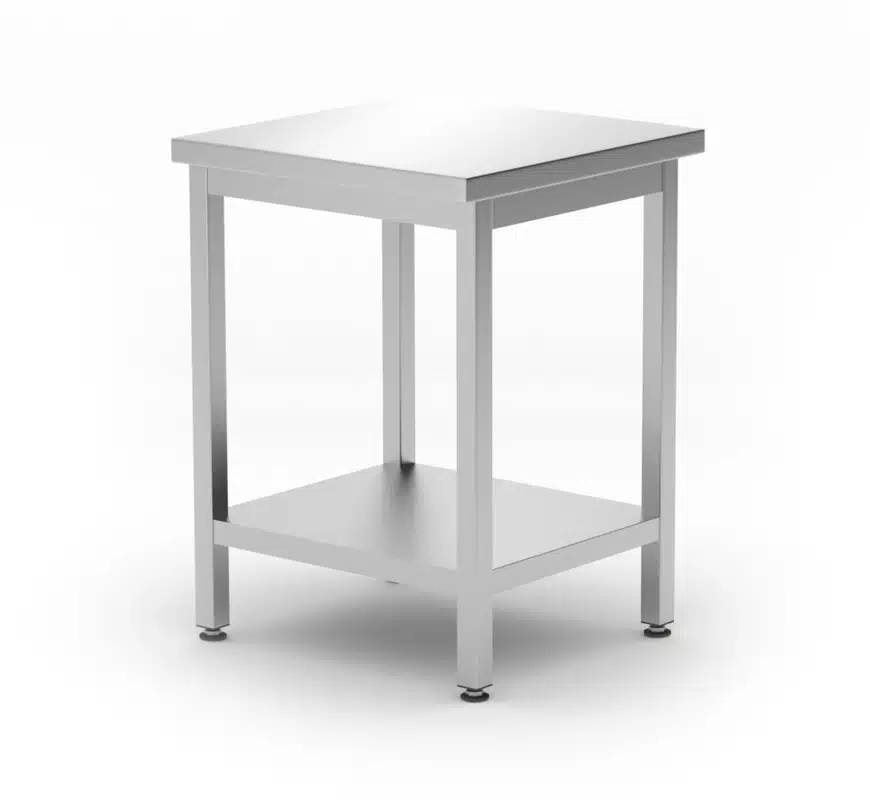 Pracovný stôl s policou Budget Line - 600x600x850 mm | Hendi 817094