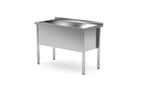 Pracovný stôl - zváraný - jednokomorový - 1200x600x850 mm | Hendi 813430