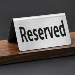 Rezervácia stola RESERVED nerez