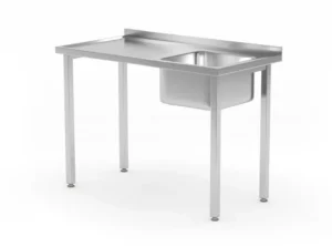 Umývací stôl s drezom vpravo - Budget Line - 1000x600x850 mm | Hendi 816783