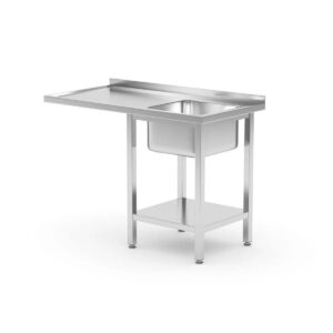 Umývací stôl s poličkou - 1200x700x850 mm | Hendi 237526 je určený do profesionálnej kuchyne v reštauráciách, bufetoch, jedálňach a pod.
