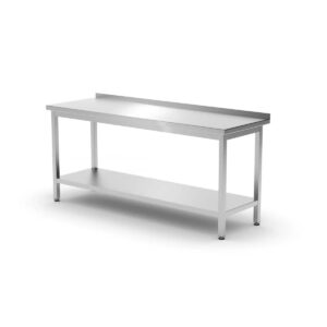Nerezový pracovný stôl - prístenný s policou - montovaný - 1800x600 mm | Hendi 811504, Bistro Line bude praktickým doplnkom každej profesionálnej kuchyne.️