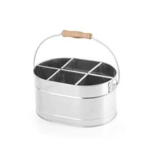Box na príbory a servítky v tvare vedra - 245x180x130mm | Hendi 425978 s jedinečným rustikálnym dizajnom ozvláštni každú gastro prevádzku.