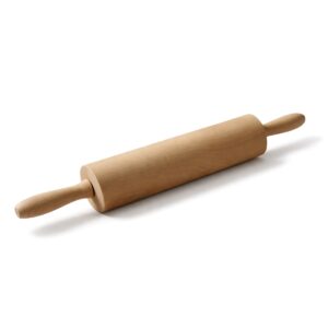 Dřevěný váleček na těsto Gastrokitchen o rozměrech Ø 6,5 × 25 cm je vyroben z bukového dřeva a díky otočnému středu umožňuje pohodlné válení těsta.