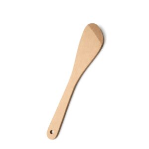 Dřevěná obracečka 30 cm z bukového dřeva se zkoseným tvarem. Odolná, vhodná pro každodenní používání a šetrná ke kuchyňskému nádobí.