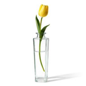 Sklenená váza v tvare fľaše Ø 5,5 × 25 cm z číreho skla je elegantná dekorácia na stoly v️ kaviarňach, reštauráciách, hoteloch a ďalších gastro prevádzkach.