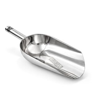 Nerezová lopatka na ľad a sypké suroviny z ocele 304 ponúka odolné vyhotovenie, jednoduchú údržbu a pohodlnú manipuláciu pri každodennom používaní.️