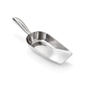 Praktická nerezová lopatka na sypké suroviny 14 × 8 cm. Odolná nehrdzavejúca oceľ 201, hladký povrch pre jednoduché čistenie.️