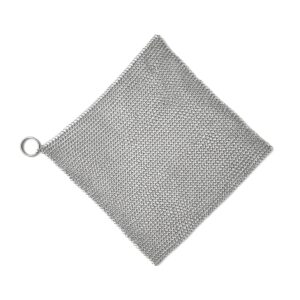 Nerezová drôtenka na riad 20 × 20 cm z nehrdzavejúcej ocele 316L. Vhodná na čistenie riadu aj povrchov, s praktickým putkom na zavesenie.