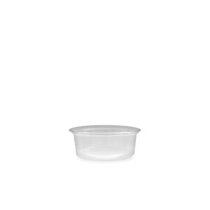 Transparentní miska na omáčky a dipy o objemu 80 ml. Vhodná na dressingy, omáčky i dipy do gastronomických provozů a rozvozu jídel.