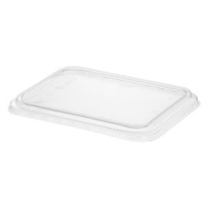 Transparentní víčko na menu misku 227 × 178 mm z PP. Pevné uzavření při přepravě pokrmů, vhodné do mikrovlnky. Balení 25 ks