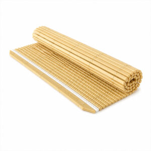 Rolovací podložka Makisu na sushi 250 × 240 mm z polypropylenu. Hygienická alternativa k bambusu, bez nutnosti další fólie, vhodná do myčky.