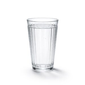 Skleněná vroubkovaná sklenice na vodu Gastrokitchen o objemu 400 ml. Elegantní čiré sklo na vodu, limonády a další studené nápoje.