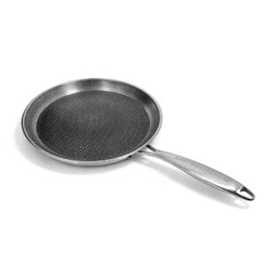 Nerezová pánev Ø 28 cm z nerezové oceli 304. Odolná pánev pro každodenní vaření s ergonomickou rukojetí. Nevhodná do myčky nádobí.