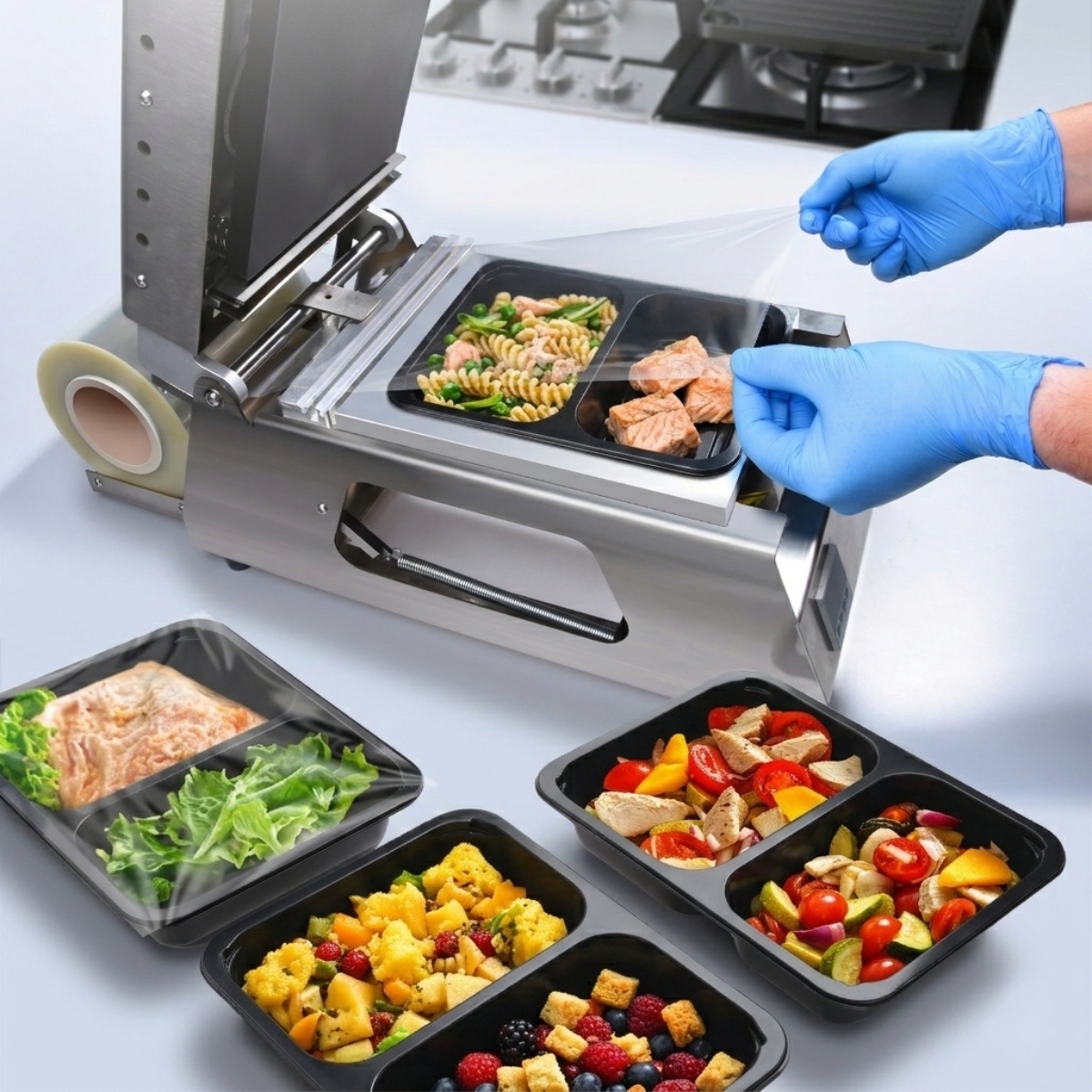 Zatavovací menu miska 2dílná 227 × 178 × 50 mm v balení 50 ks. Vhodná pro balení, výdej a rozvoz pokrmů pro gastro provozy.