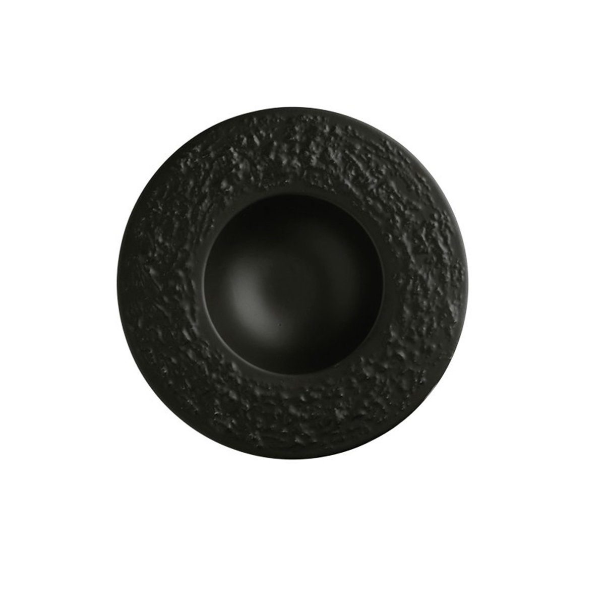 Hluboký talíř Stone Ø 18 cm v černé barvě z odolného porcelánu. Elegantní talíř na polévky, rizoto i těstoviny do gastro provozů i domácností.