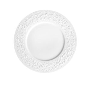 Mělký talíř Stone Ø 27 cm v bílé barvě z odolného porcelánu. Elegantní talíř na předkrmy, hlavní jídla i dezerty do gastro provozů i domácností.