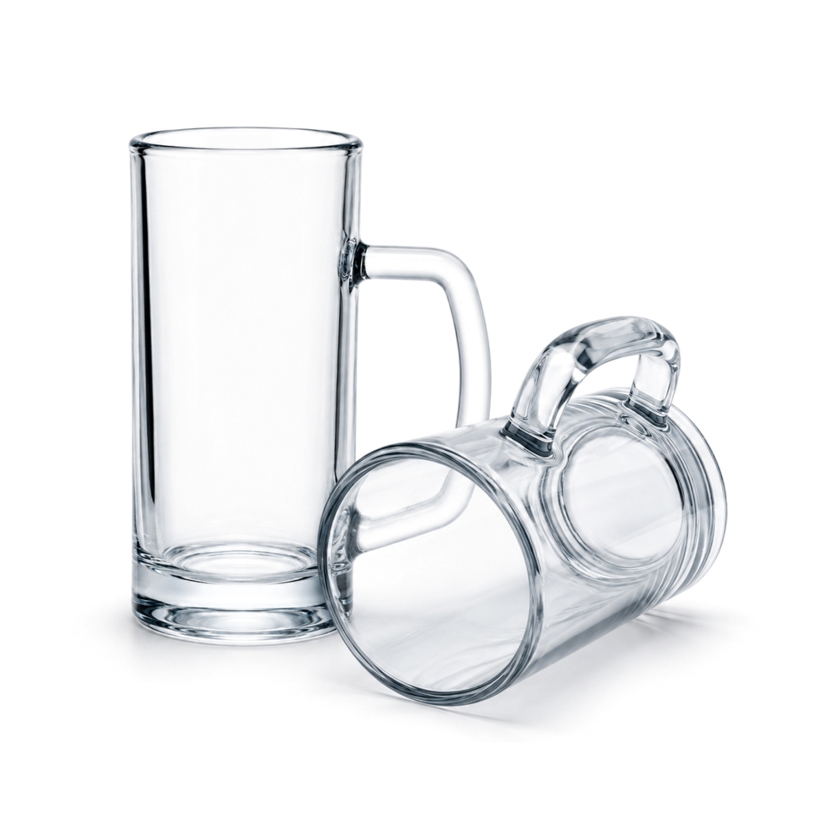 Skleněný krýgl na pivo 400 ml s uchem, silným dnem a robustním sklem. Vhodný na studené nápoje do gastro provozů i domácností.