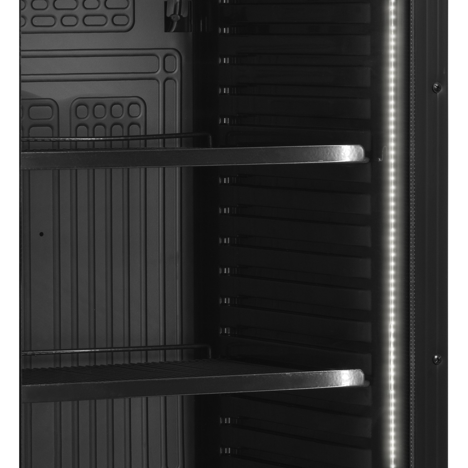 Chladicí skříň prosklené dveře CEV 425 CP BLACK | TEFCOLD