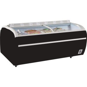 Kombinovaný mrazicí / chladicí ostrov, černá TWIN 220B-CF | TEFCOLD
