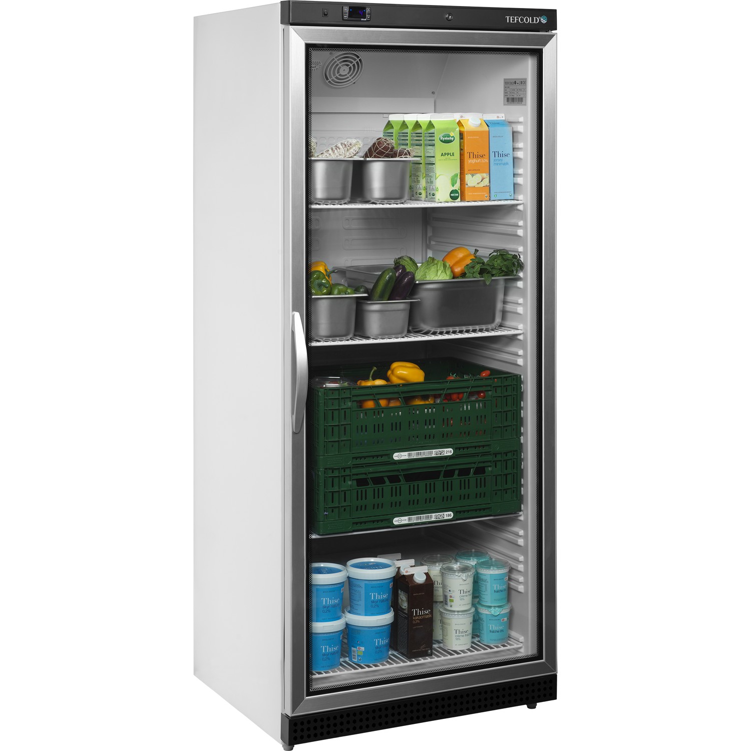 Chladicí skříň prosklené dveře, bílá UR 600 G | TEFCOLD
