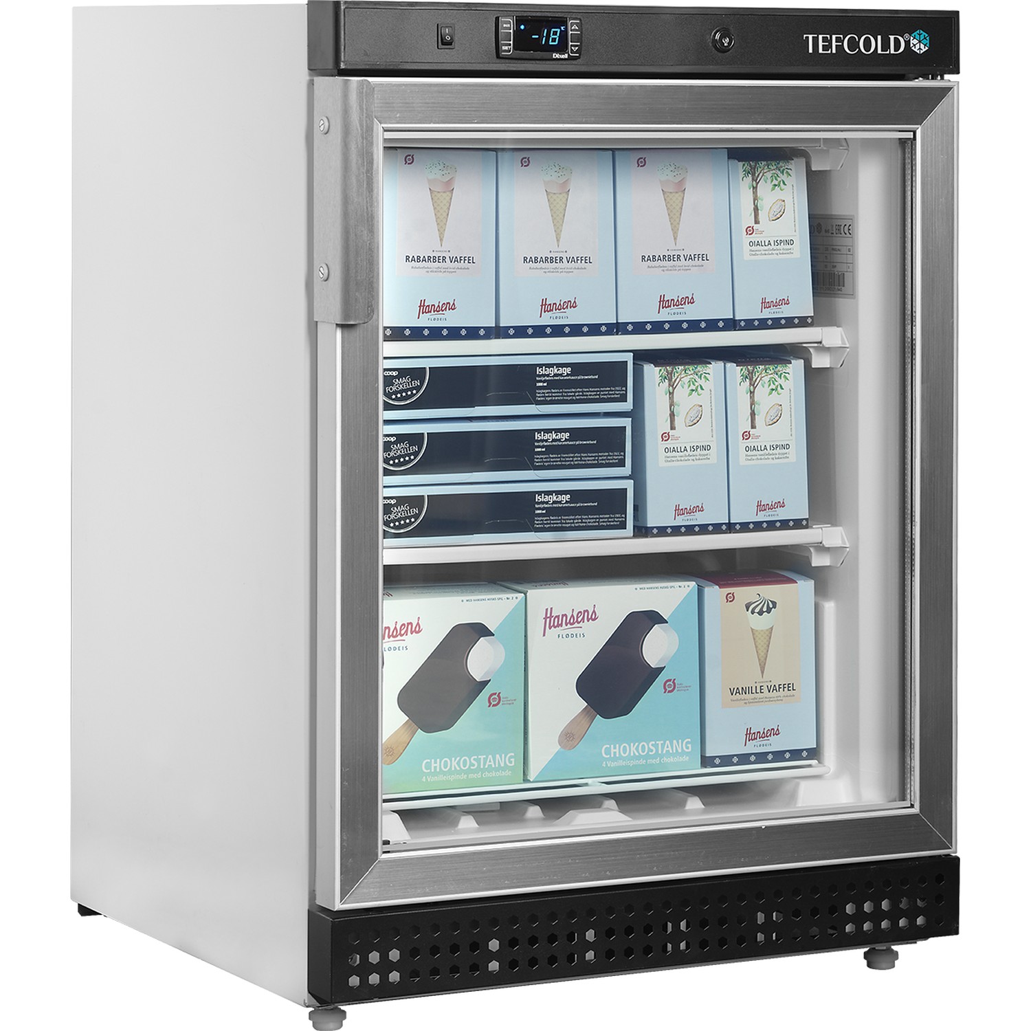 Mrazicí skříň prosklené dveře, bílá UF 200 G | TEFCOLD