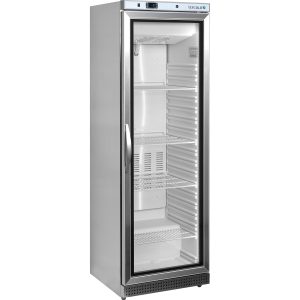 Mrazicí skříň prosklené dveře, nerez UF 400 VSG | TEFCOLD