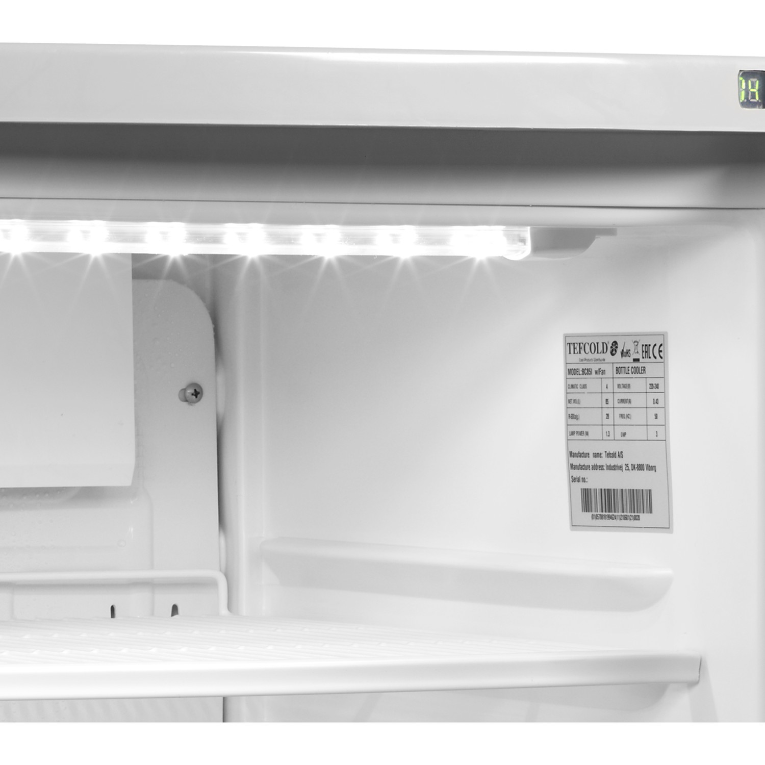 Chladicí skříň prosklené dveře BC 85 WF | TEFCOLD