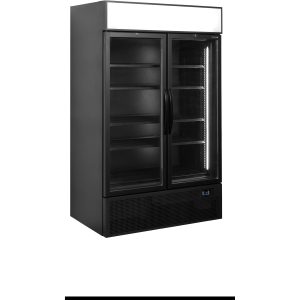 Chladicí skříň s LED reklamním panelem FSC1200H BLACK | TEFCOLD