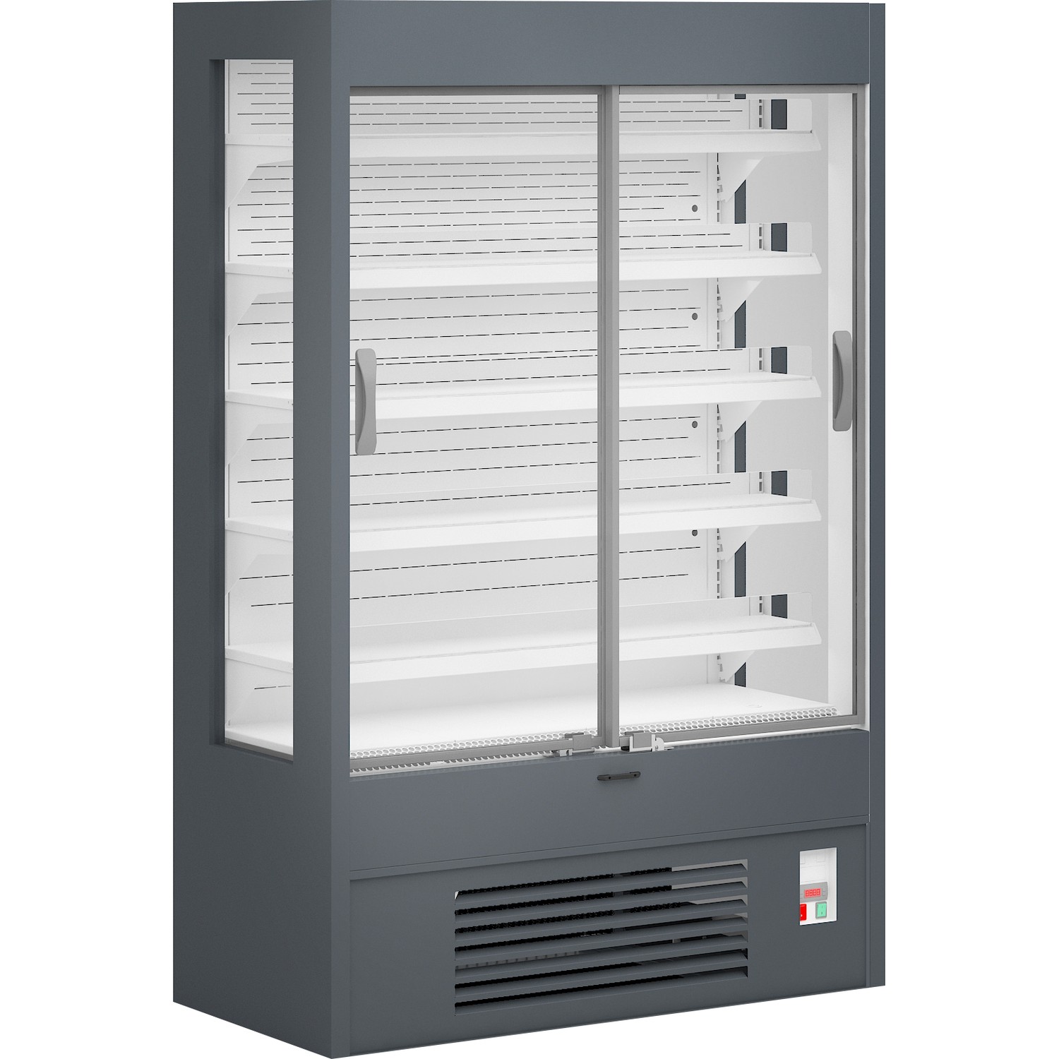 Chladicí vitrína přístěnná, posuv. dveře Varna 130/60 DP mini | TEFCOLD
