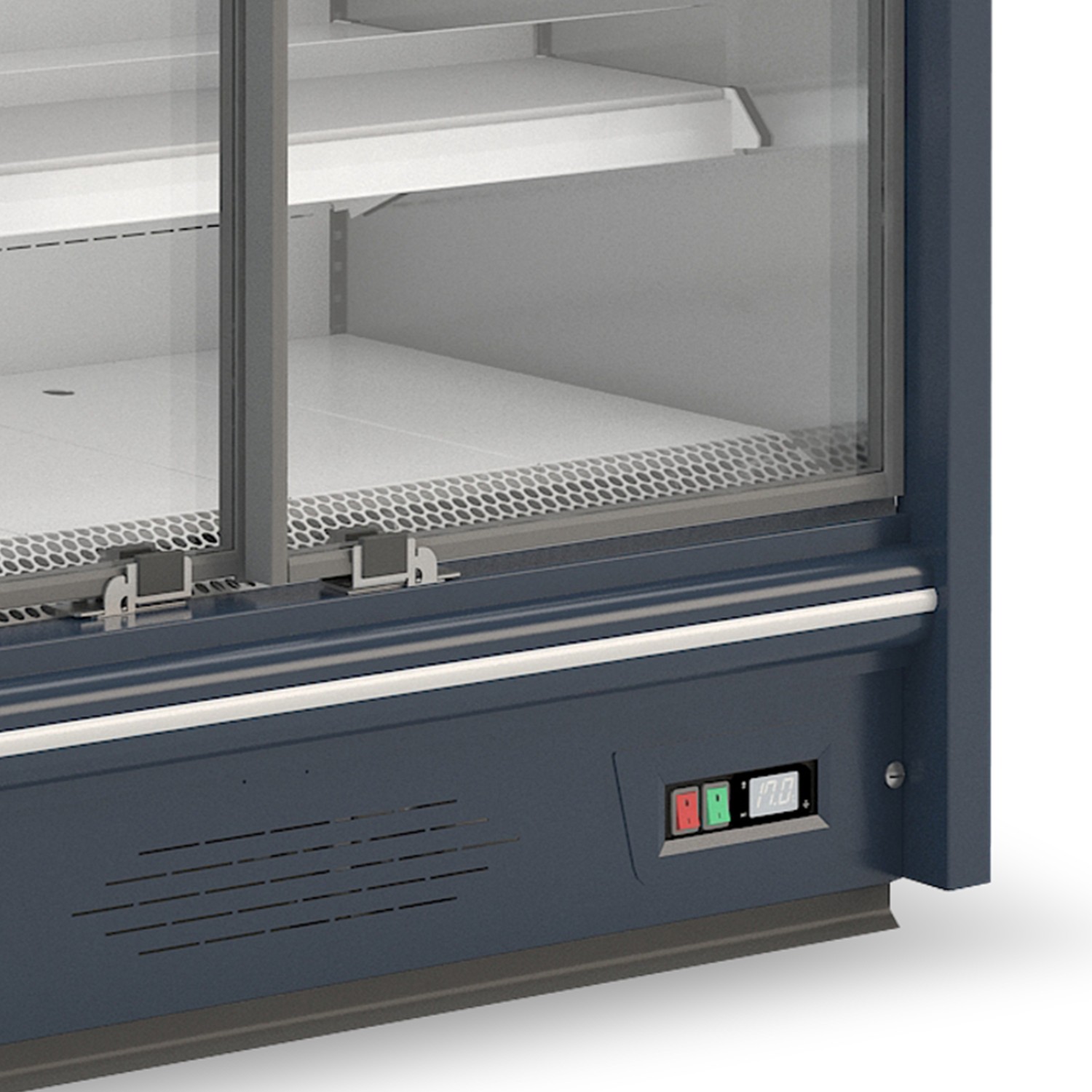 Chladicí vitrína přístěnná posuv. dveře York 260/90/200 DP | TEFCOLD