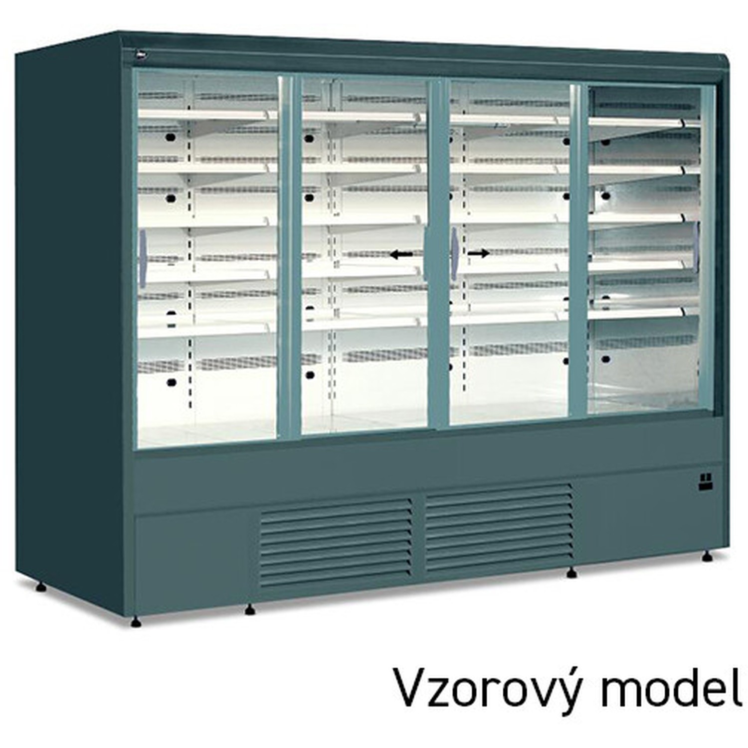 Chladicí vitrína přístěnná, posuv. dveře Varna 160/80 DP | TEFCOLD