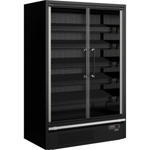 Chladicí vitrína přístěnná, kř. dveře Galaxy+ GP14FGD Black | TEFCOLD