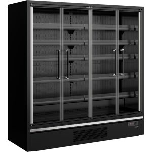 Chladicí vitrína přístěnná, kř. dveře Galaxy+ GP20FGD Black | TEFCOLD
