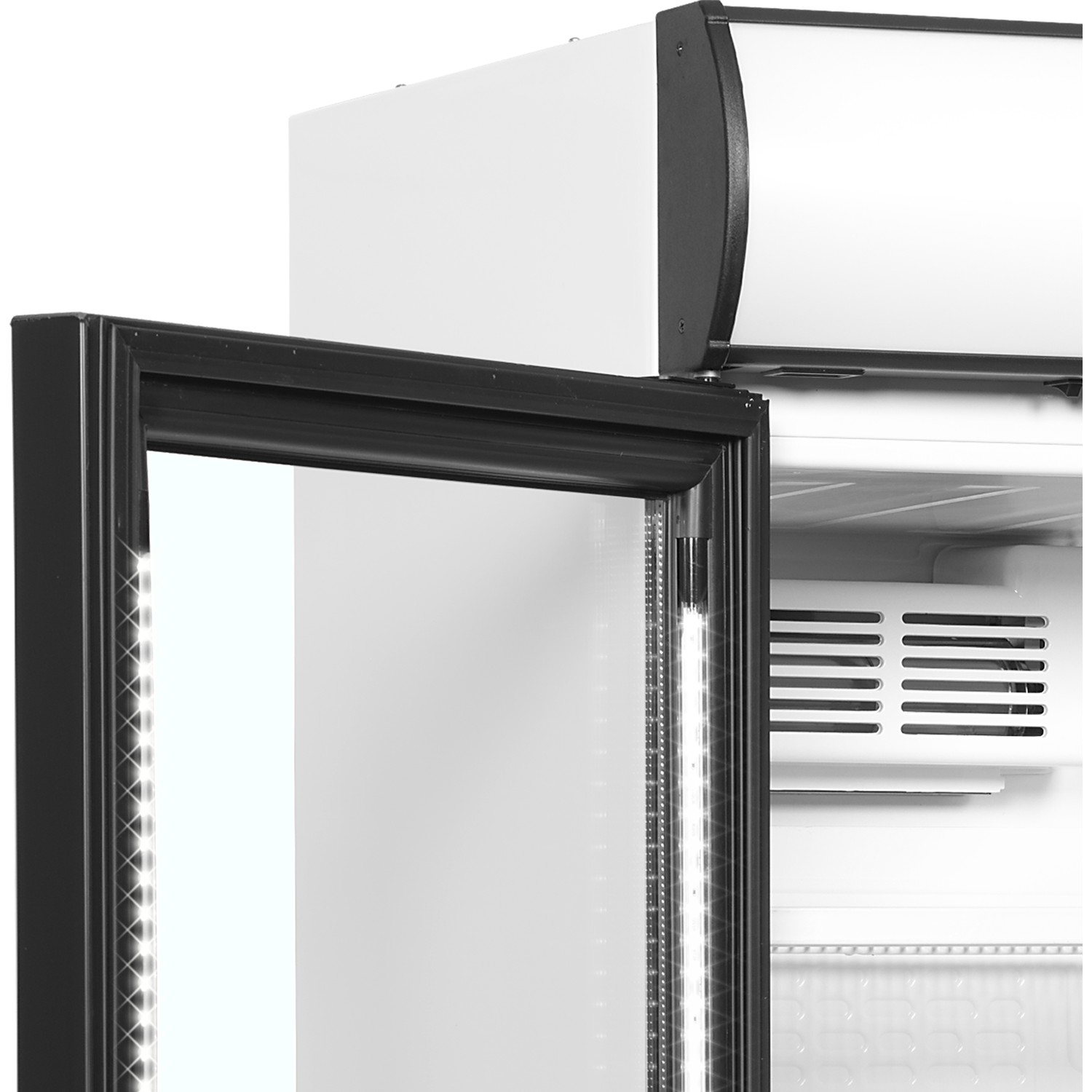 Chladicí skříň prosklené dveře CEV 425 CP 2 LED L/H | TEFCOLD