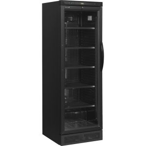 Chladicí skříň prosklené levé dveře CEV 425 BLACK L/H | TEFCOLD