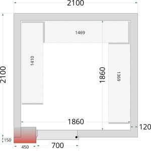 Panely ke stavebnicovým boxům 120 mm CR 210x210x220 | TEFCOLD