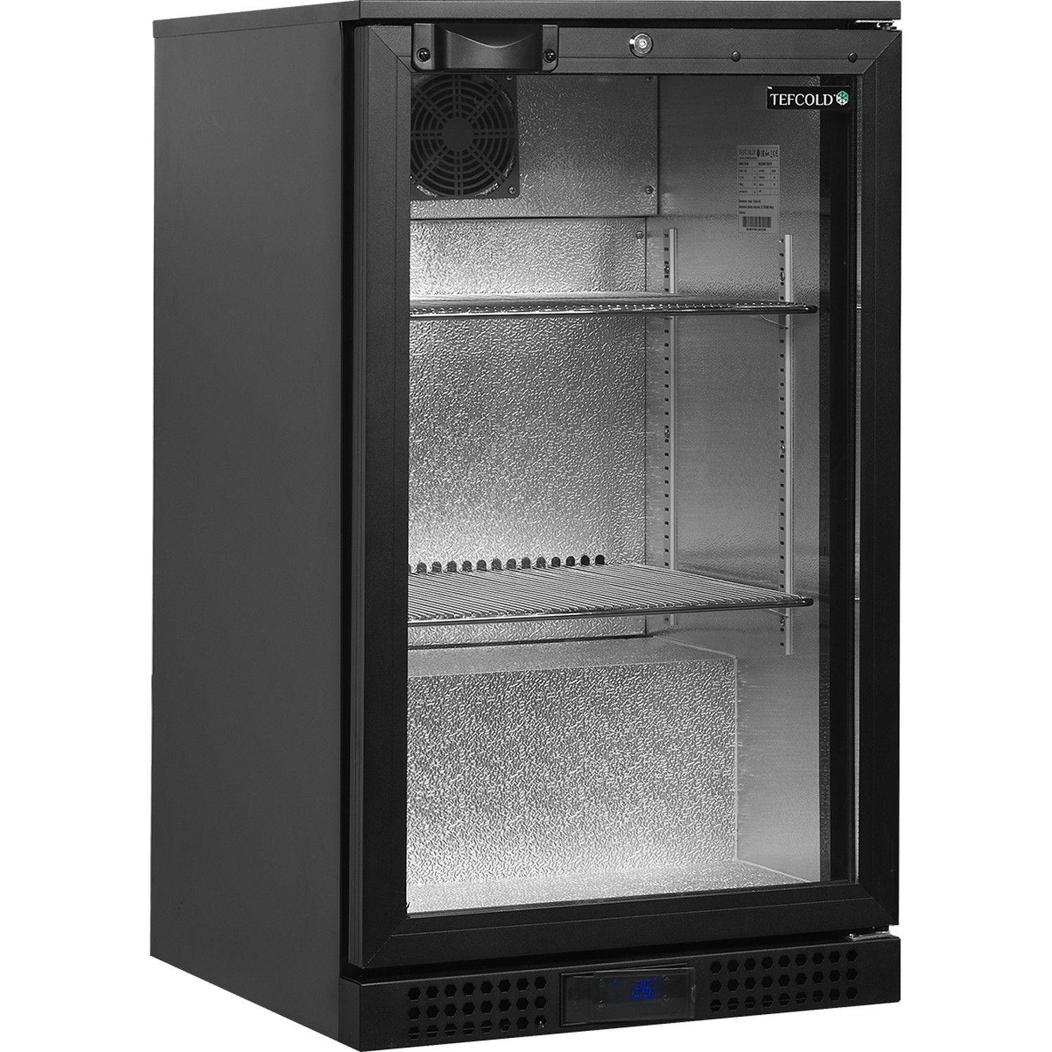 Minibar prosklené křídlové dveře, černá BA6H | TEFCOLD
