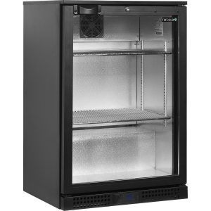 Minibar prosklené křídlové dveře, černá BA11H | TEFCOLD