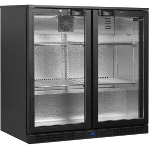 Minibar prosklené křídlové dveře, černá BA26H | TEFCOLD