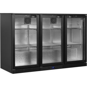 Minibar prosklené křídlové dveře, černá BA31H | TEFCOLD