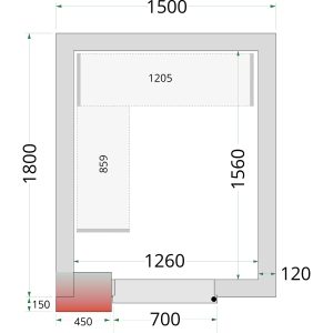 CRNF1518 Policový regálový modul sada | TEFCOLD